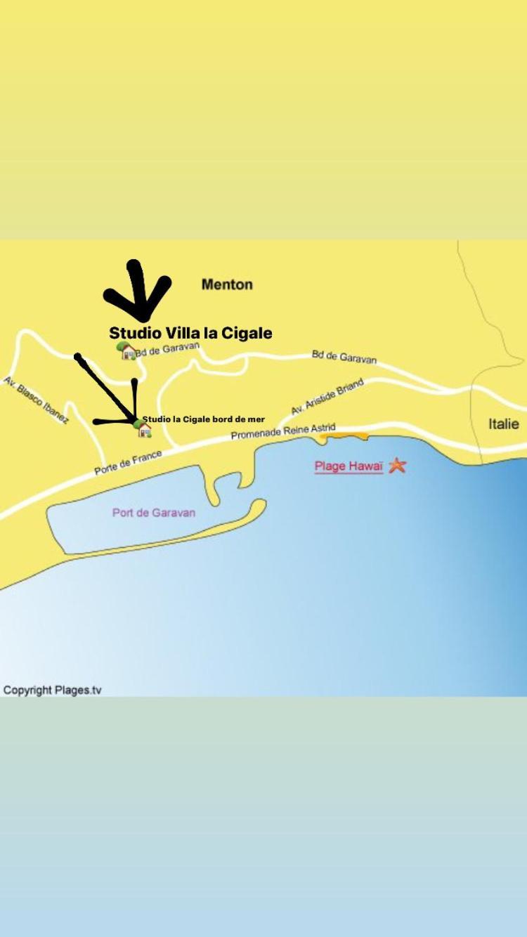 Studio Villa La Cigale Avec Grande Terrasse Menton Eksteriør bilde